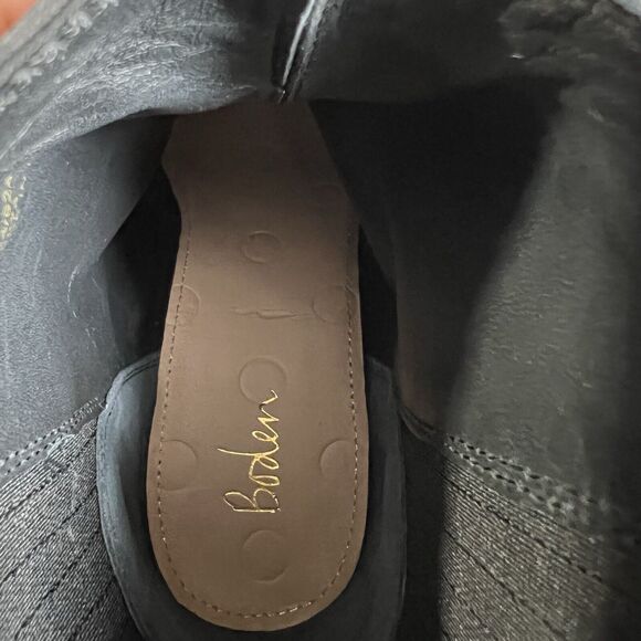 Boden Western Ankle Boots Black Leather Block Heel Pointed Toe Size 39 US 8 NEW - Picture 7 of 8